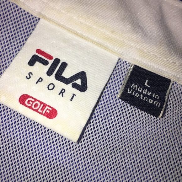 Fila Sport Golf Blue Athletic Top Mesh Large - Picture 5 of 6